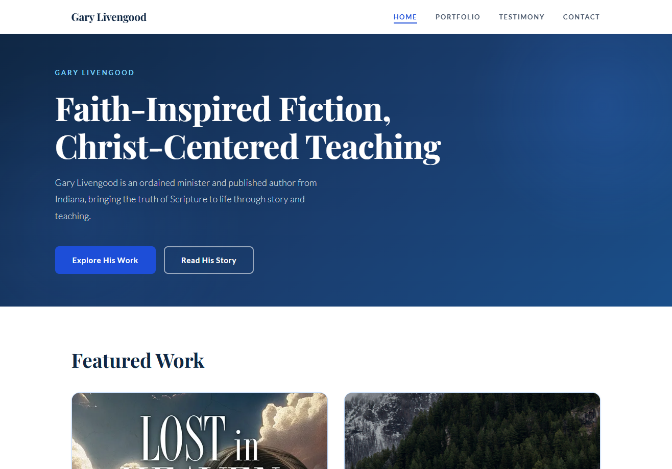 Gary Livengood website screenshot